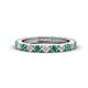 1 - Gracie 2.70 mm Round Emerald and Lab Grown Diamond Eternity Band 