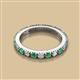2 - Gracie 2.70 mm Round Emerald and Lab Grown Diamond Eternity Band 