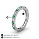 4 - Gracie 2.70 mm Round Emerald and Lab Grown Diamond Eternity Band 
