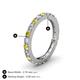 4 - Gracie 2.70 mm Round Yellow Sapphire and Lab Grown Diamond Eternity Band 