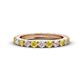 1 - Gracie 2.70 mm Round Yellow Sapphire and Lab Grown Diamond Eternity Band 