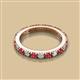 2 - Gracie 2.70 mm Round Ruby and Lab Grown Diamond Eternity Band 