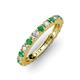 3 - Gracie 2.70 mm Round Emerald and Lab Grown Diamond Eternity Band 