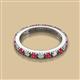 2 - Gracie 2.70 mm Round Ruby and Lab Grown Diamond Eternity Band 