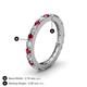 4 - Gracie 2.70 mm Round Ruby and Lab Grown Diamond Eternity Band 