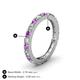 4 - Gracie 2.70 mm Round Amethyst and Diamond Eternity Band 