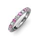 3 - Gracie 2.70 mm Round Pink Sapphire and Diamond Eternity Band 