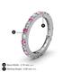 4 - Gracie 2.70 mm Round Pink Sapphire and Diamond Eternity Band 