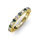 3 - Gracie 2.70 mm Round Blue and White Diamond Eternity Band 