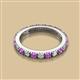 2 - Gracie 2.70 mm Round Amethyst and Diamond Eternity Band 