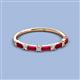 3 - Sarah Baguette Ruby and Round Diamond Wedding Band 