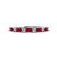 1 - Sarah Baguette Ruby and Round Lab Grown Diamond Wedding Band 