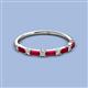 3 - Sarah Baguette Ruby and Round Lab Grown Diamond Wedding Band 