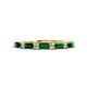 1 - Sarah Baguette Lab Created Emerald and Round Lab Grown Diamond Wedding Band 