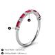 5 - Sarah Baguette Ruby and Round Lab Grown Diamond Wedding Band 