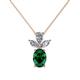 1 - Rayen Emerald and Diamond Slider Pendant 