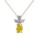 1 - Rayen Yellow Sapphire and Diamond Slider Pendant 