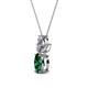2 - Rayen Emerald and Diamond Slider Pendant 