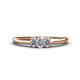 1 - Louisa 6x4 mm Oval Cut Diamond Trellis Three Stone Engagement Ring 