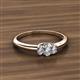 2 - Louisa 6x4 mm Oval Cut Diamond Trellis Three Stone Engagement Ring 