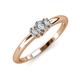 3 - Louisa 6x4 mm Oval Cut Diamond Trellis Three Stone Engagement Ring 