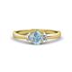 1 - Gemma 7x5 mm Oval Cut Aquamarine and Diamond Trellis Three Stone Engagement Ring 