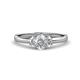 1 - Gemma 7x5 mm Oval Cut Diamond Trellis Three Stone Engagement Ring 
