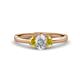 1 - Gemma 1.35 ctw GIA Certified Natural Diamond Oval Cut (7x5 mm) and Yellow Sapphire Trellis Three Stone Engagement Ring 