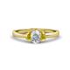 1 - Gemma 7x5 mm Oval Cut Lab Grown Diamond and Yellow Sapphire Trellis Three Stone Engagement Ring 