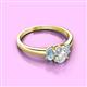 2 - Gemma 7x5 mm Oval Cut Lab Grown Diamond and Aquamarine Trellis Three Stone Engagement Ring 