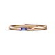 1 - Riley Bold 4x2 mm Baguette Tanzanite Minimalist Solitaire Promise Ring 