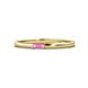 1 - Riley Bold 4x2 mm Baguette Pink Sapphire Minimalist Solitaire Promise Ring 
