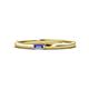 1 - Riley Bold 4x2 mm Baguette Tanzanite Minimalist Solitaire Promise Ring 
