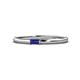 1 - Riley Bold 4x2 mm Baguette Blue Sapphire Minimalist Solitaire Promise Ring 