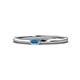 1 - Riley Bold 4x2 mm Baguette Blue Topaz Minimalist Solitaire Promise Ring 
