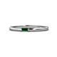 1 - Riley Bold 4x2 mm Baguette Lab Created Emerald Minimalist Solitaire Promise Ring 