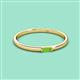 2 - Riley Bold 4x2 mm Baguette Peridot Minimalist Solitaire Promise Ring 