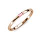 3 - Riley Bold 4x2 mm Baguette Pink Tourmaline Minimalist Solitaire Promise Ring 