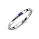 3 - Riley Bold 4x2 mm Baguette Blue Sapphire Minimalist Solitaire Promise Ring 