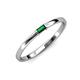 3 - Riley Bold 4x2 mm Baguette Lab Created Emerald Minimalist Solitaire Promise Ring 