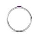 4 - Riley Bold 4x2 mm Baguette Amethyst Minimalist Solitaire Promise Ring 