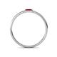 4 - Riley Bold 4x2 mm Baguette Ruby Minimalist Solitaire Promise Ring 