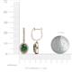 3 - Ilona Oval Cut Lab Created Alexandrite and Diamond Halo Dangling Earrings 