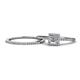 1 - Junia 5.50 mm Princess Cut Diamond and Round Diamond Bridal Set Ring 