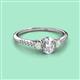 2 - Arista Classic Oval Cut Diamond and Round Opal Three Stone Engagement Ring 