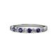 1 - Clara 2.70 mm Blue Sapphire and Lab Grown Diamond 10 Stone Wedding Band 
