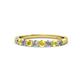1 - Clara 2.70 mm Yellow Sapphire and Lab Grown Diamond 10 Stone Wedding Band 