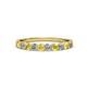 2 - Clara 2.70 mm Yellow Sapphire and Lab Grown Diamond 10 Stone Wedding Band 