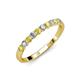 3 - Clara 2.70 mm Yellow Sapphire and Lab Grown Diamond 10 Stone Wedding Band 