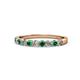 1 - Clara 2.70 mm Emerald and Lab Grown Diamond 10 Stone Wedding Band 